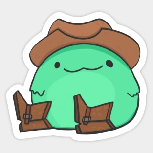 cowboy frog Sticker